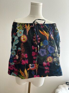 Cynthia Rowley Multicolor Floral Off-Shoulder Blouse